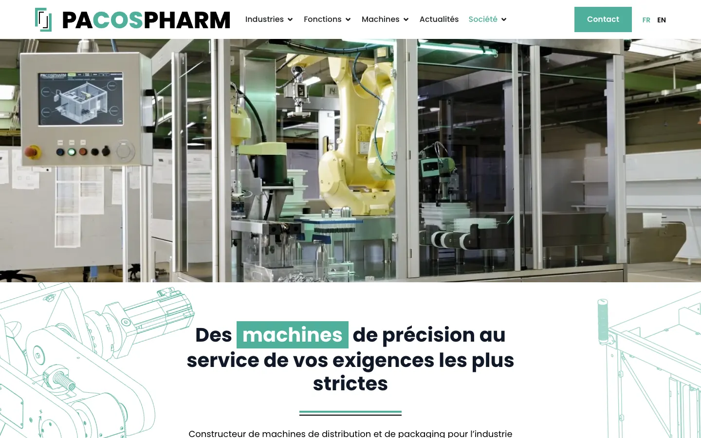 Page d’accueil du site Pacospharm