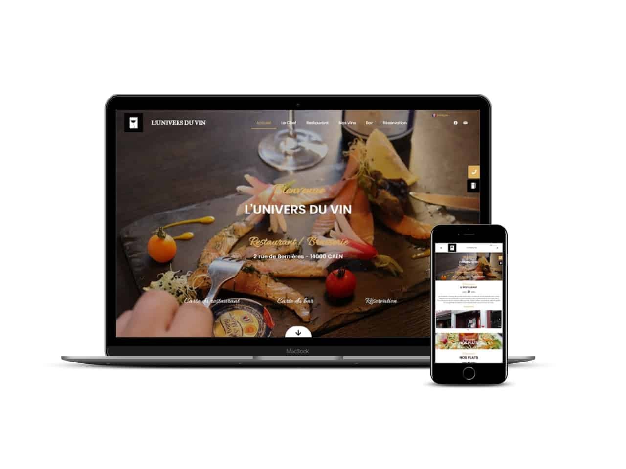 Site internet Univers du vin agence digitale