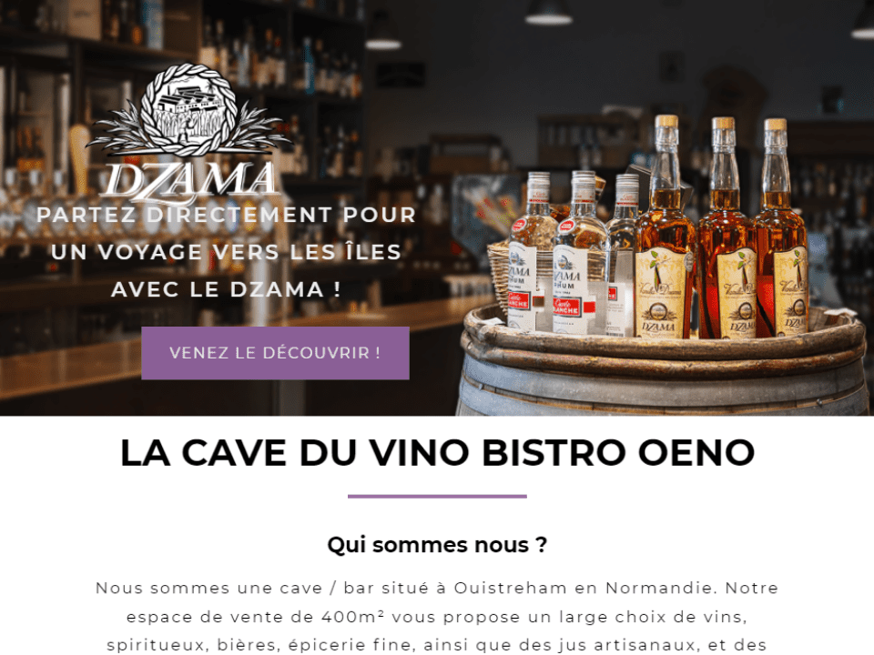 Vino Bistro Oeno galerie photo nos réalisations site internet 1