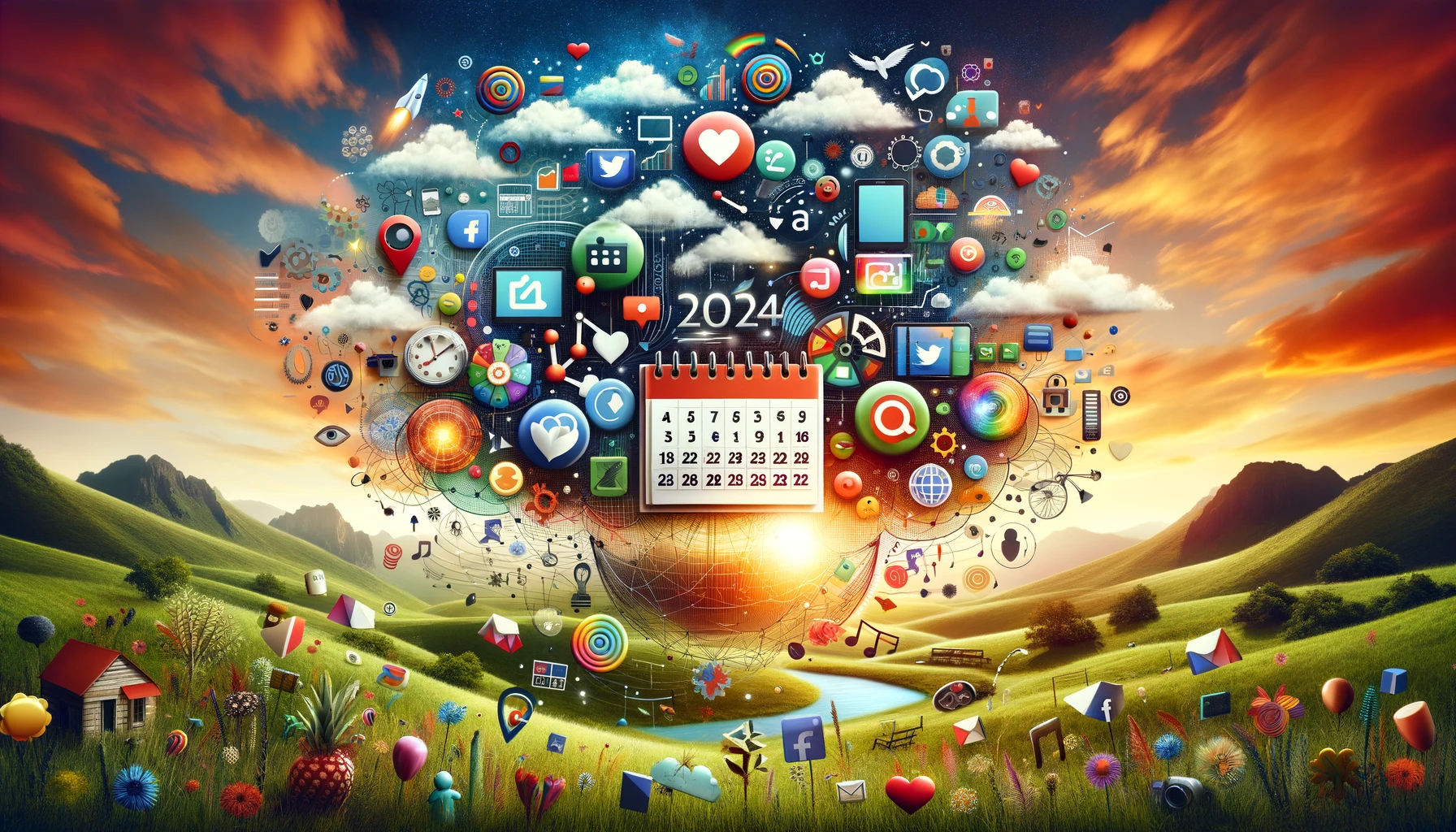 Calendrier social média 2024 EP Digital